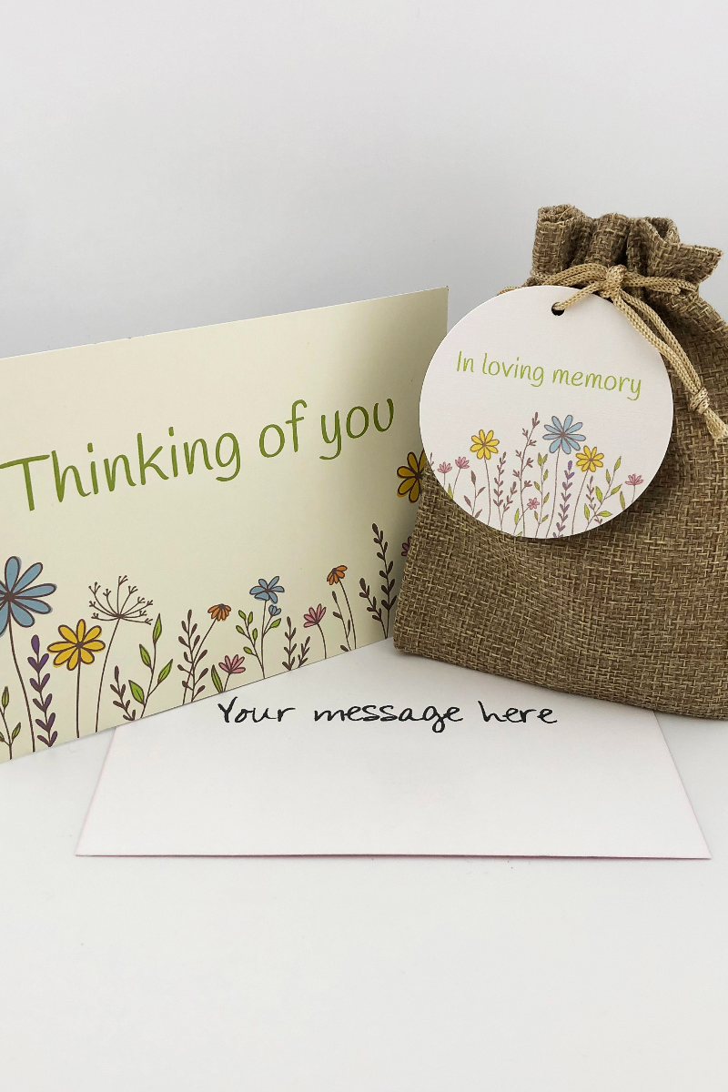 Sympathy Wildflower Seed Ball Gift Bag with Message Card - In Loving Memory