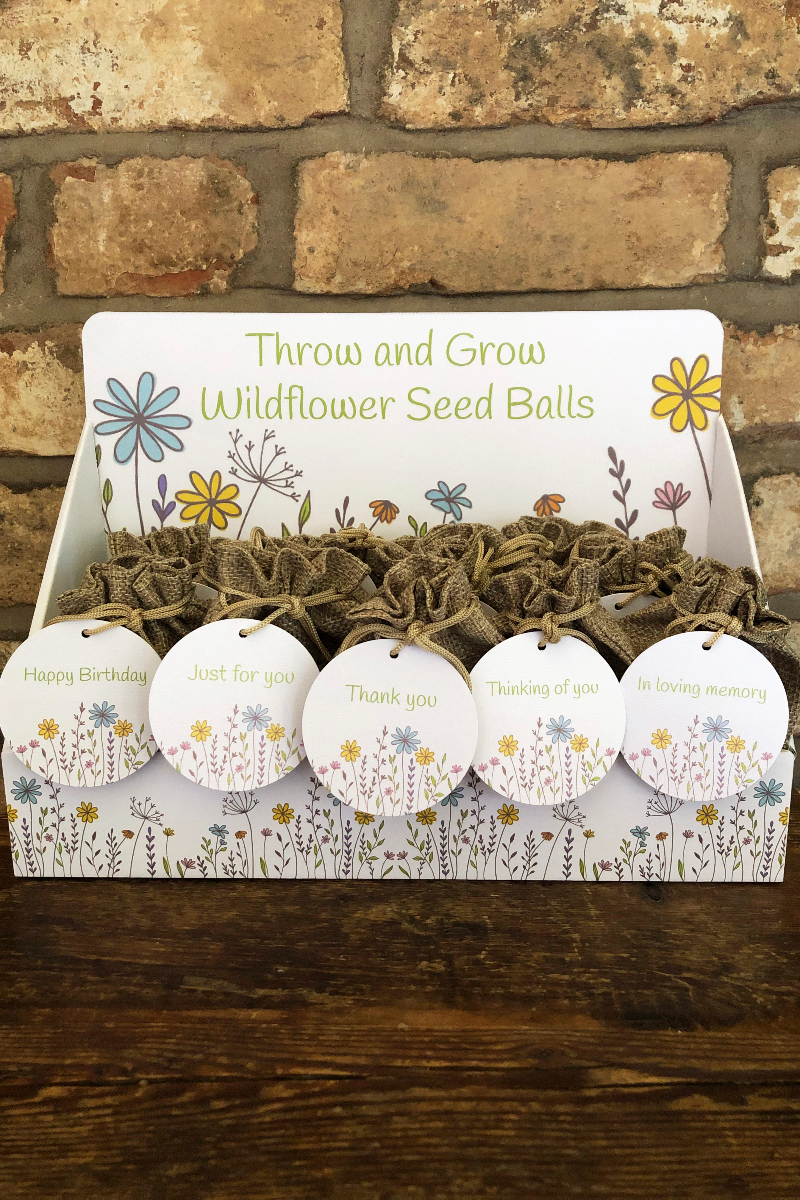 Wildflower Seed Ball Gift Bag Display Kit