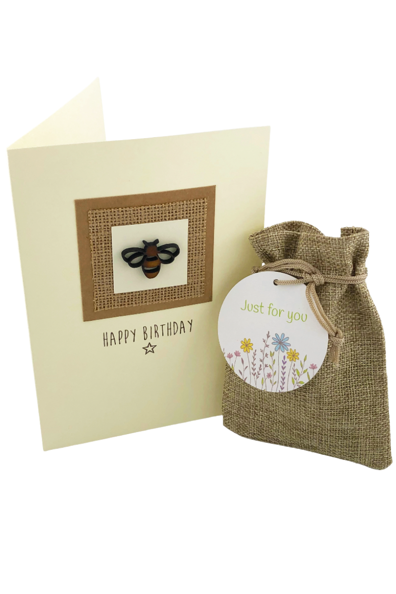 Handmade Birthday Card and Native Wildflower Seed Ball Gift
