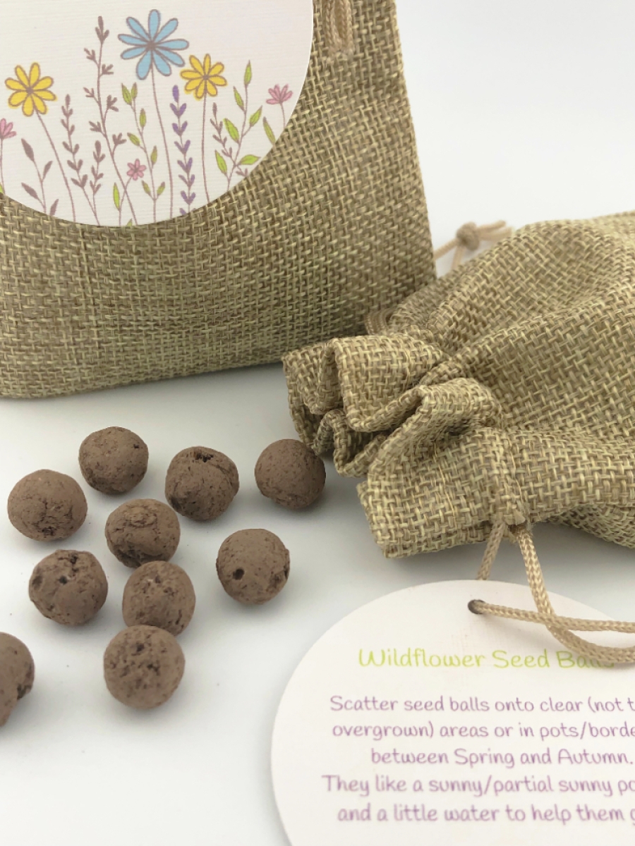 Thank You Wildflower Seed Ball Gift Bag with Just for You Card