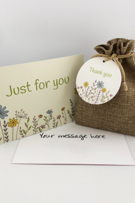 Thank You Wildflower Seed Ball Gift Bag with Just for You Card