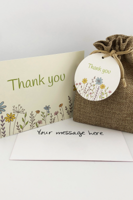 Thank You Wildflower Seed Ball Gift Bag with Thank You Card