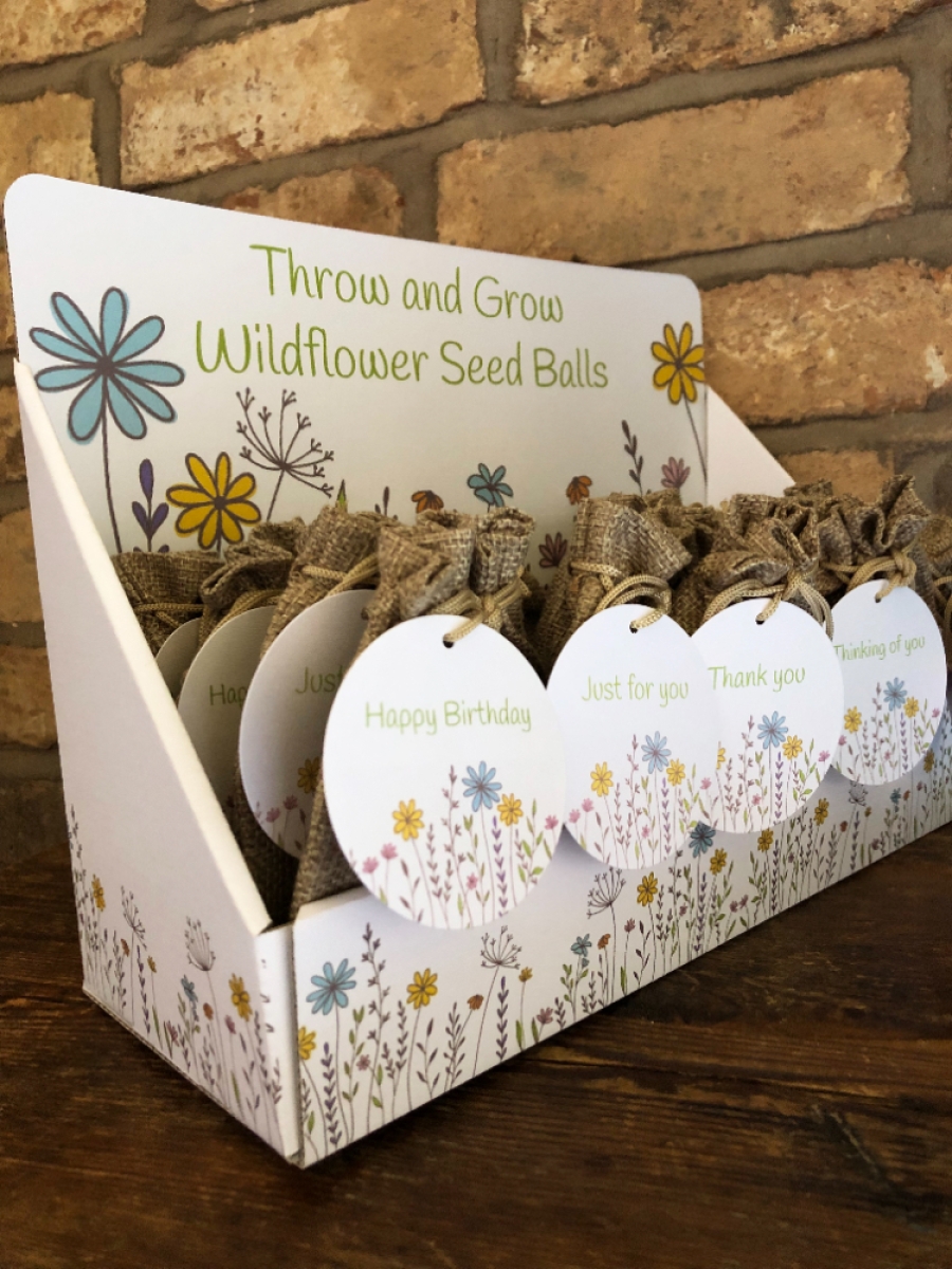 Wildflower Seed Ball Gift Bag Display Kit
