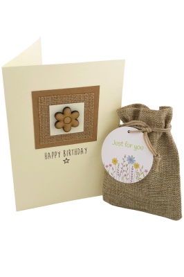 Handmade Birthday Card With Native Wildflower Seed Ball Gift