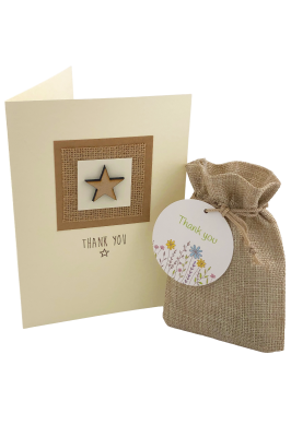 Handmade Thank You Card and Native Wildflower Seed Ball Gift