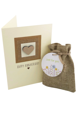 Handmade Anniversary Card With Native Wildflower Seed Ball Gift