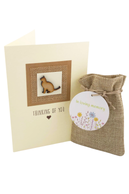 Cat Sympathy Card & Wildflower Seed Ball Gift 